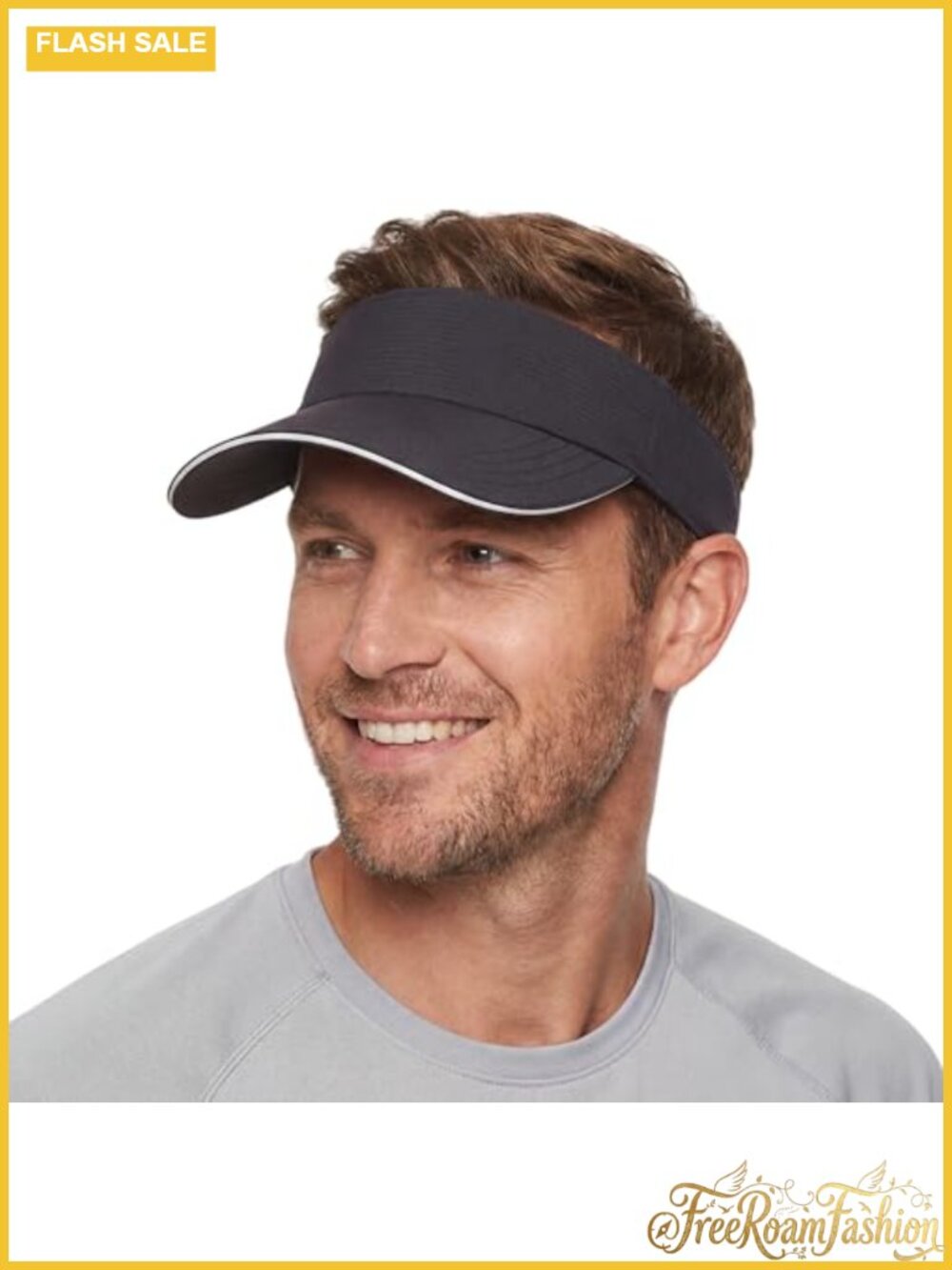 UPF50+ Sports Sun Visor Lightweight Packable Quick-Dry Running Tennis